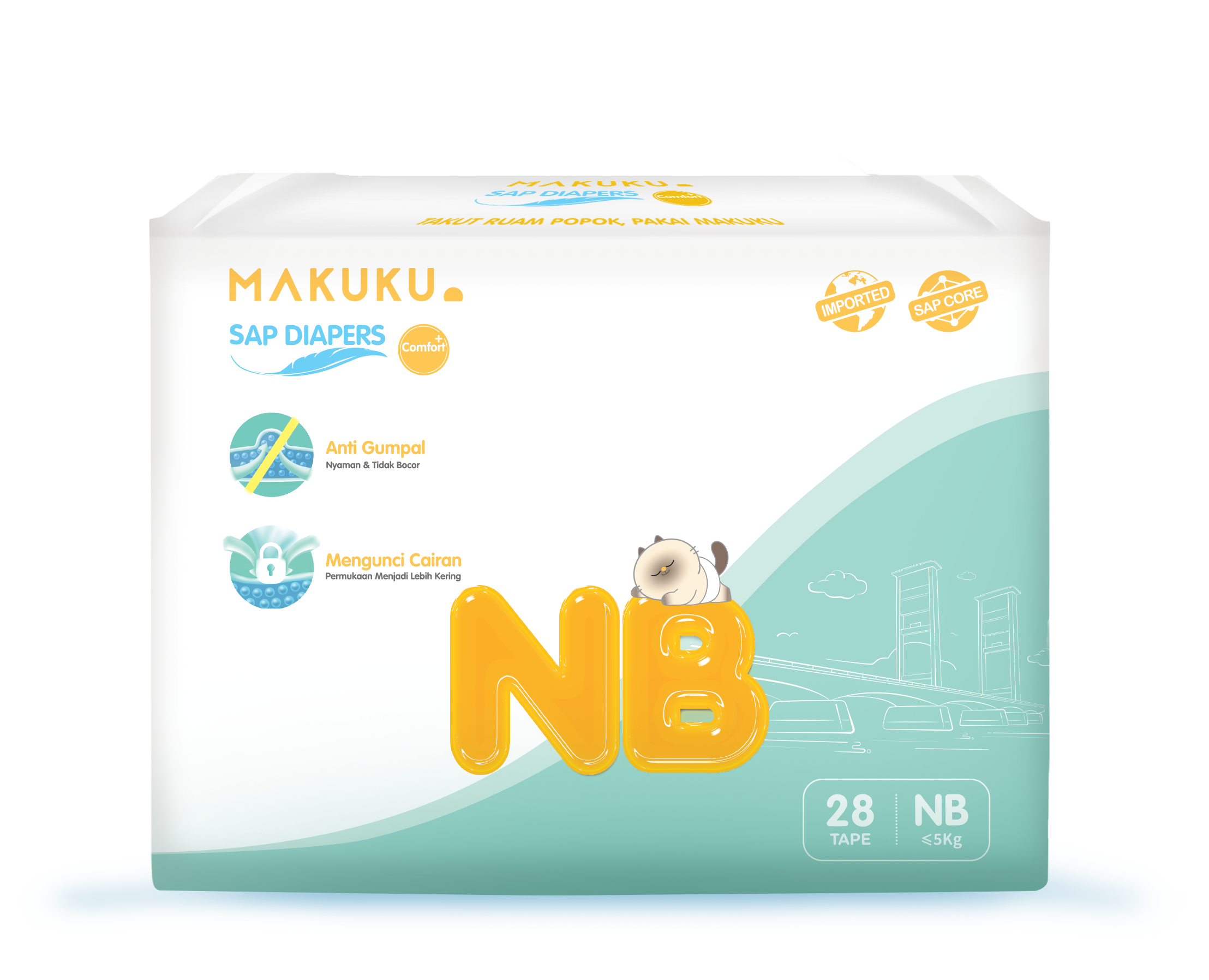 Picture of packaging for MAKUKU SAP Diapers Comfort size NB