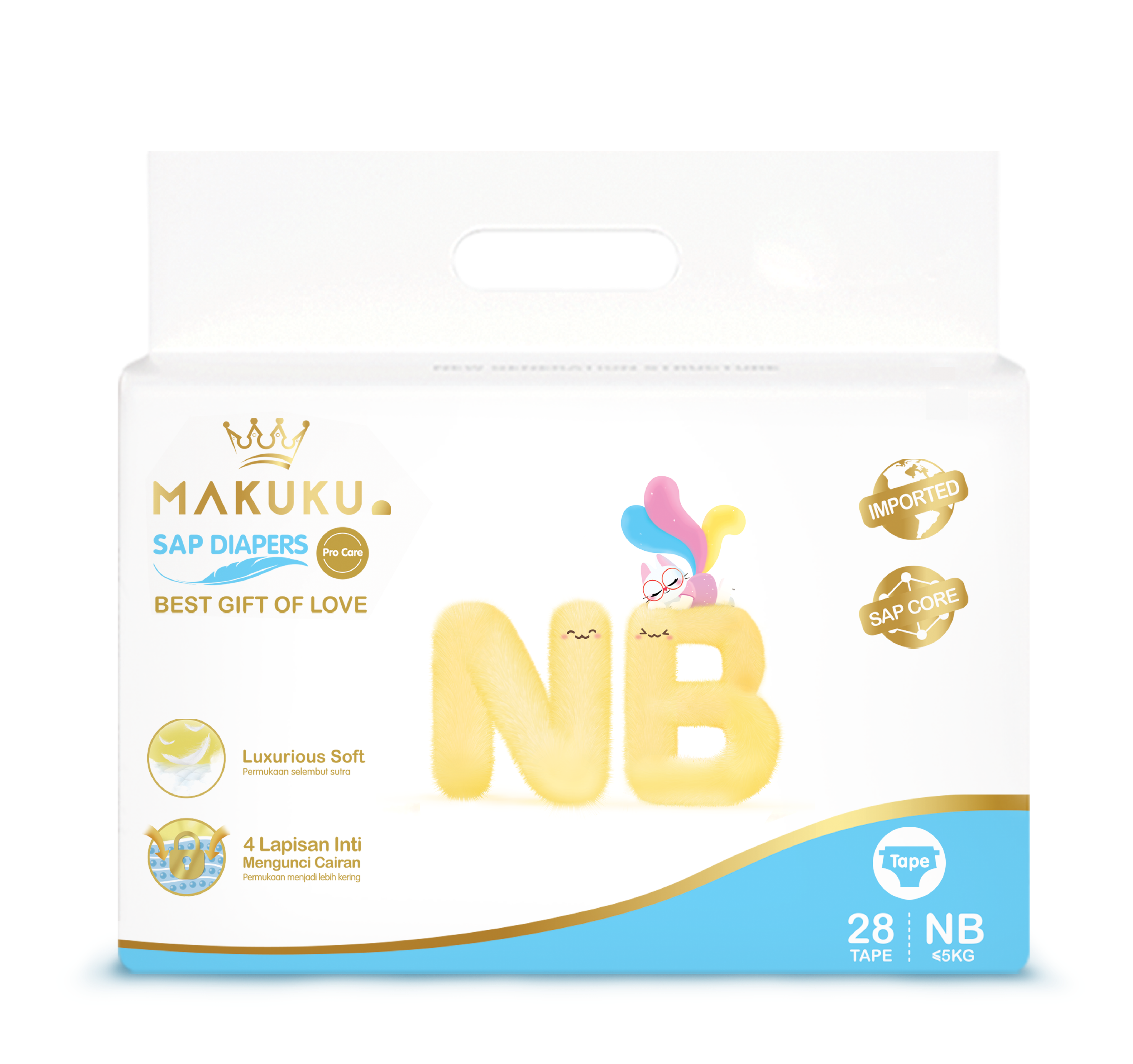 Picture of packaging for MAKUKU SAP Diapers Pro Care size NB